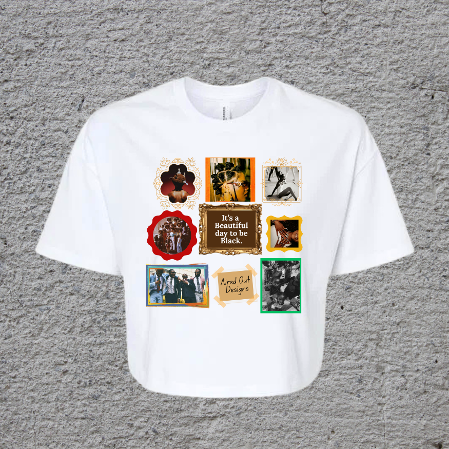 Gallery Wall Cropped Ladies Tee